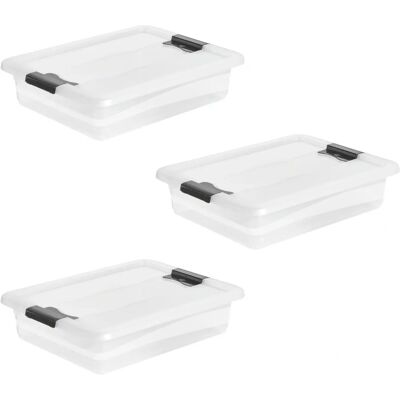Keeeper Cornelia Boîtes de Rangement Transparentes - Lot de 3 7L Keeeper Cornelia Boîtes de Rangement Transparentes - Lot de 3 7L