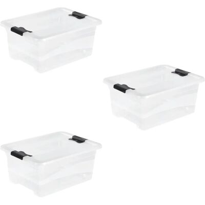 Keeeper Cornelia Aufbewahrungsboxen - 3er Set, Transparent, 12L Keeeper Cornelia Aufbewahrungsboxen - 3er Set, Transparent, 12L
