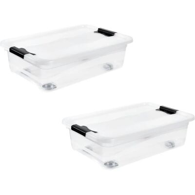 Keeeper Konrad Boîte de rangement - Organisateur transparent empilable Keeeper Konrad Boîte de rangement - Organisateur transparent empilable