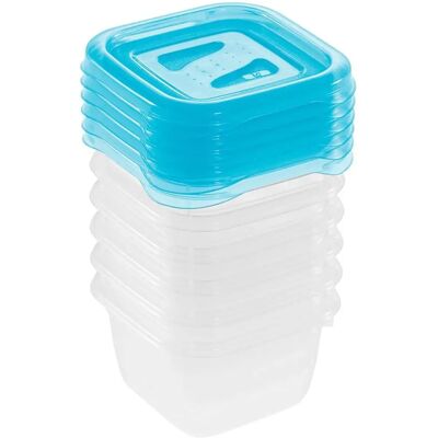 keeeper Blaue Lebensmittelbehälter-Set - 6 Stück, 90 ml, Stapelbar keeeper Blaue Lebensmittelbehälter-Set - 6 Stück, 90 ml, Stapelbar