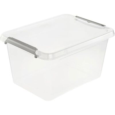 Keeeper Scatola di immagazzinaggio Lara 15,5L - Impilabile, Coperchio con Clip Keeeper Scatola di immagazzinaggio Lara 15,5L - Impilabile, Coperchio con Clip