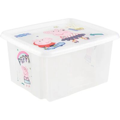 Keeper Peppa Pig Aufbewahrungsbox - Weiß - 24L - Spielzeug Organizer Keeper Peppa Pig Aufbewahrungsbox - Weiß - 24L - Spielzeug Organizer
