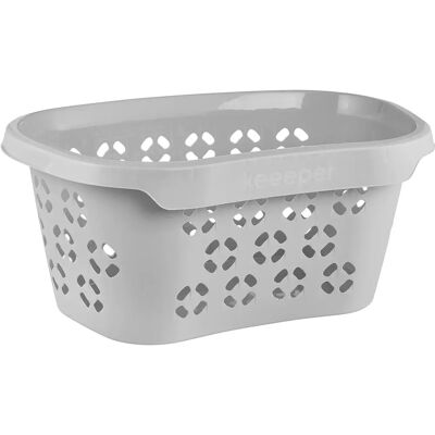 Keeeper Anton Panier à linge - Forme ergonomique, 30,5L, Gris Nordique - Panier à linge Keeeper Anton Panier à linge - Forme ergonomique, 30,5L, Gris Nordique - Panier à linge