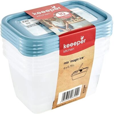 keeeper Magic Ice Tiefkühldosen-Set - BPA-frei, 4x0,75L keeeper Magic Ice Tiefkühldosen-Set - BPA-frei, 4x0,75L