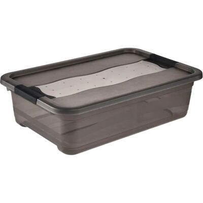 Keeeper Cornelia Aufbewahrungsbox - 28L, Kristallgrau mit Deckel Keeeper Cornelia Aufbewahrungsbox - 28L, Kristallgrau mit Deckel