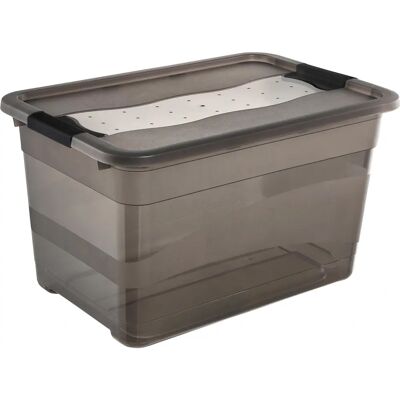 Caja de almacenamiento Keeeper Cornelia - 52L, Transparente, Con Tapa Caja de almacenamiento Keeeper Cornelia - 52L, Transparente, Con Tapa