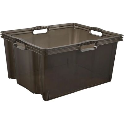 Keeeper Aufbewahrungsbox 'franz' 44L - Transparent / Anthrazit Keeeper Aufbewahrungsbox 'franz' 44L - Transparent / Anthrazit