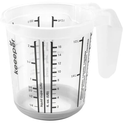 Keeeper Massimo Gobelet Mesureur - Blanc / Gris Nordique - 0,5L - Gobelet de Mesure Keeeper Massimo Gobelet Mesureur - Blanc / Gris Nordique - 0,5L - Gobelet de Mesure