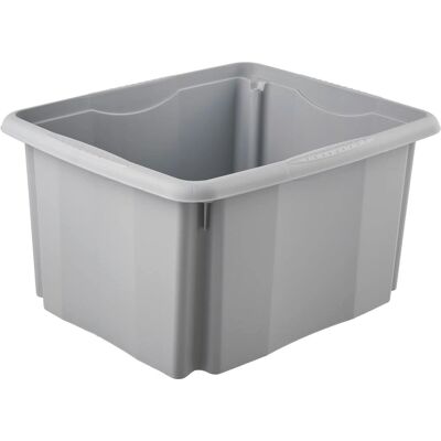 Keeper Eco Aufbewahrungsbox - Stapelbar aus langlebigem Kunststoff - Grau Keeper Eco Aufbewahrungsbox - Stapelbar aus langlebigem Kunststoff - Grau