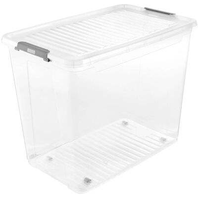 Marke XXXL Aufbewahrungsbox - Kunststoff, durchsichtig mit Rädern - Aufbewahrungsbox Marke XXXL Aufbewahrungsbox - Kunststoff, durchsichtig mit Rädern - Aufbewahrungsbox