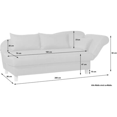 Max Winzer LEŇOŠKA - Textil - 190/82/88 cm Max Winzer LEŇOŠKA - Textil - 190/82/88 cm