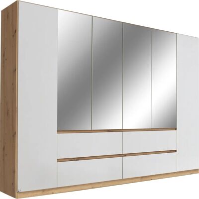 rauch Mainz Kleiderschrank mit Spiegel - Modern, Grifflos, Weiß rauch Mainz Kleiderschrank mit Spiegel - Modern, Grifflos, Weiß