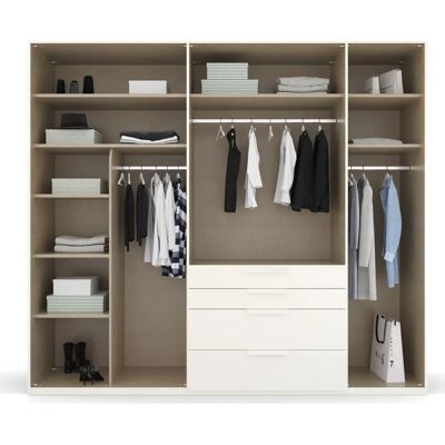 RAUCH Purisma Kleiderschrank - 5 Türen, 4 Schubladen, Weiß RAUCH Purisma Kleiderschrank - 5 Türen, 4 Schubladen, Weiß