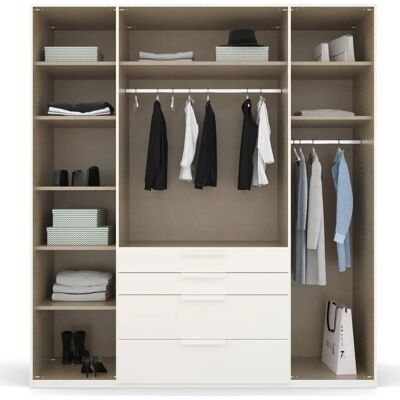 Rauch Purisma Kleiderschrank - Glasfront - Verstellbare Regale Rauch Purisma Kleiderschrank - Glasfront - Verstellbare Regale