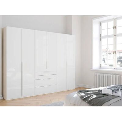 Rauch Purisma Kleiderschrank - 6 Türen, Glasfronten, Verstellbare Regale Rauch Purisma Kleiderschrank - 6 Türen, Glasfronten, Verstellbare Regale