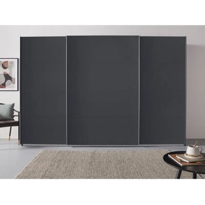 Rauch Oteli Kleiderschrank - Grau Metall - 315cm x 210cm - Schiebetüren Rauch Oteli Kleiderschrank - Grau Metall - 315cm x 210cm - Schiebetüren