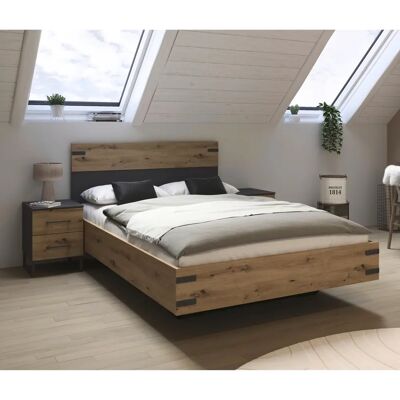 Rauch Möbelwerke - Butte 140x200 - grau-metallisch - Bett-Set Rauch Möbelwerke - Butte 140x200 - grau-metallisch - Bett-Set