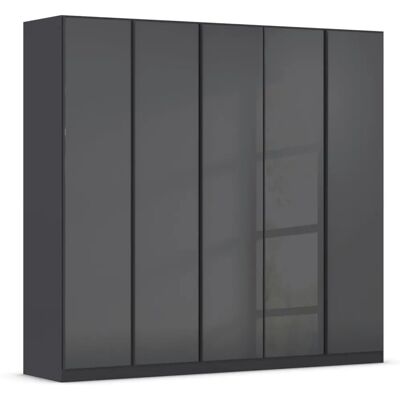 RAUCH Monostar Kleiderschrank - 5 Türen, 210cm H, 54cm T, Grau RAUCH Monostar Kleiderschrank - 5 Türen, 210cm H, 54cm T, Grau