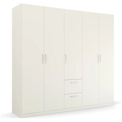rauch ORANGE Pure by Quadra Spin Kleiderschrank - 5 Türen, 5 Böden, 3 Stangen rauch ORANGE Pure by Quadra Spin Kleiderschrank - 5 Türen, 5 Böden, 3 Stangen