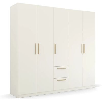 RAUCH Quadra Spin Kleiderschrank - 5-türig, Weiß, 226x210x54cm RAUCH Quadra Spin Kleiderschrank - 5-türig, Weiß, 226x210x54cm