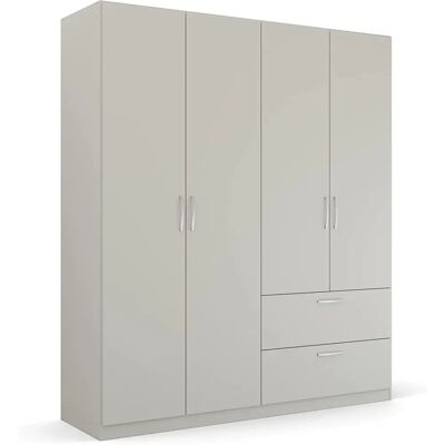 RAUCH Pure by Quadra Spin Drehtürenschrank - 4 Türen, 210cm Hoch, Seidengrau RAUCH Pure by Quadra Spin Drehtürenschrank - 4 Türen, 210cm Hoch, Seidengrau