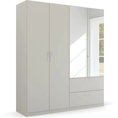 RAUCH Pure by Quadra Spin Drehtürenschrank - 4 Türen, Verstellbare Einlegeböden, Metallstangen RAUCH Pure by Quadra Spin Drehtürenschrank - 4 Türen, Verstellbare Einlegeböden, Metallstangen