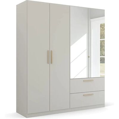 RAUCH Spin Kleiderschrank - Landhaus Stil, 4 Türen, Seidengrau RAUCH Spin Kleiderschrank - Landhaus Stil, 4 Türen, Seidengrau