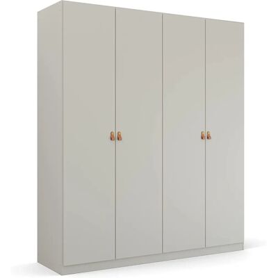 Rauch Homey by Quadra Spin Kleiderschrank - Seidengrau, 4 Türen, 210cm Rauch Homey by Quadra Spin Kleiderschrank - Seidengrau, 4 Türen, 210cm