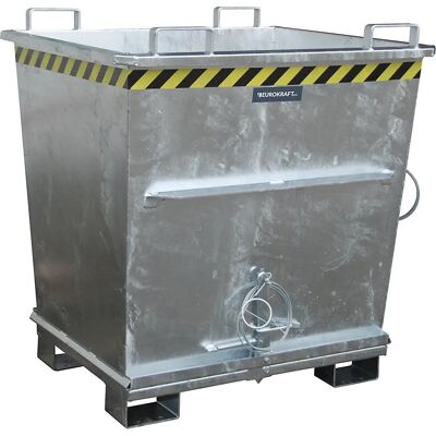 Eurokraft pro Kegelförders Container - 1,0 m³, 2000 kg, EN ISO 1461 Galvanisiert Eurokraft pro Kegelförders Container - 1,0 m³, 2000 kg, EN ISO 1461 Galvanisiert