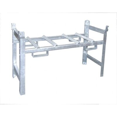 Eurokraft Pro Scaffale per Fusti - 2 x 200L, Zincato, Interno Eurokraft Pro Scaffale per Fusti - 2 x 200L, Zincato, Interno