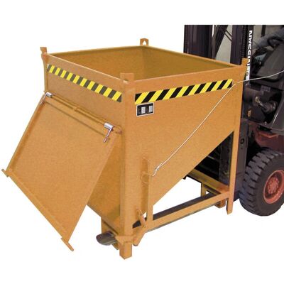 Eurokraft pro Contenitore silo - 0.75m³, Giallo-Arancione, Acciaio Eurokraft pro Contenitore silo - 0.75m³, Giallo-Arancione, Acciaio