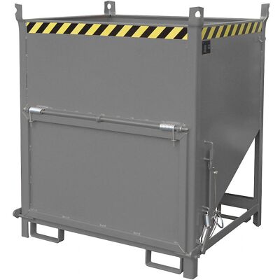 Conteneur silo Eurokraft Pro - 1m³, Acier, Trappe frontale Conteneur silo Eurokraft Pro - 1m³, Acier, Trappe frontale