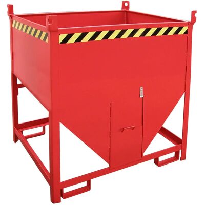 Eurokraft Pro Silóbehälter - 0,75m³, Rot, Stahl, Stapelbar Eurokraft Pro Silóbehälter - 0,75m³, Rot, Stahl, Stapelbar