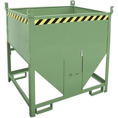 Eurokraft pro Silosbehälter - Volumen 0,75m³, Stahl, Lackiert, Stapelbar, Frontschloss, 1200x1000x1260mm Eurokraft pro Silosbehälter - Volumen 0,75m³, Stahl, Lackiert, Stapelbar, Frontschloss, 1200x1000x1260mm