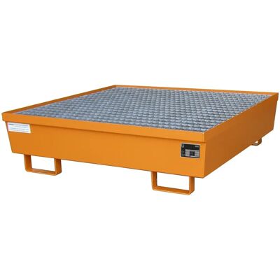 Eurokraft pro Stahl-Fangwanne - 1200x1200 mm, Orange RAL 2000 Eurokraft pro Stahl-Fangwanne - 1200x1200 mm, Orange RAL 2000