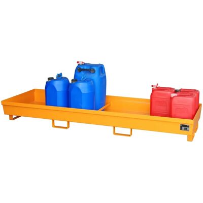 Eurokraft pro Stahlablaufwanne - 2400x800x285mm - Orange RAL 2000 Eurokraft pro Stahlablaufwanne - 2400x800x285mm - Orange RAL 2000