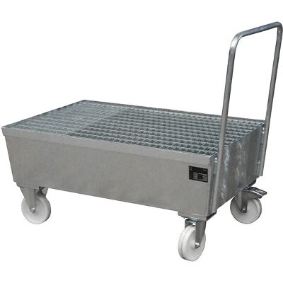 Eurokraft Pro Mobiler Stahlsammelwanne - 200L Fässer, Verzinkt Eurokraft Pro Mobiler Stahlsammelwanne - 200L Fässer, Verzinkt