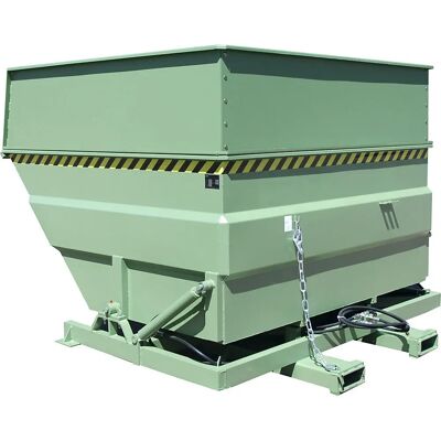 Eurokraft Pro XXL Conteneur à Déchets - 5 m³ - Système de Vissage Hydraulique - Empilable - RAL 6011 - Publicité Eurokraft Pro XXL Conteneur à Déchets - 5 m³ - Système de Vissage Hydraulique - Empilable - RAL 6011 - Publicité