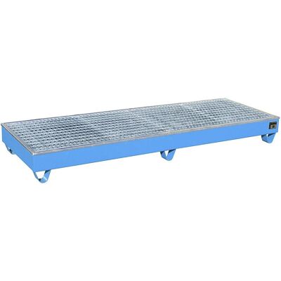 Conteneur de déversement en acier eurokraft pro - 200L - Bleu RAL 5012 Conteneur de déversement en acier eurokraft pro - 200L - Bleu RAL 5012
