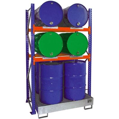 Bauer Anbauregal 3001 - Fassregal mit Auffangwanne, 2 Ebenen, 200l Fässer Bauer Anbauregal 3001 - Fassregal mit Auffangwanne, 2 Ebenen, 200l Fässer