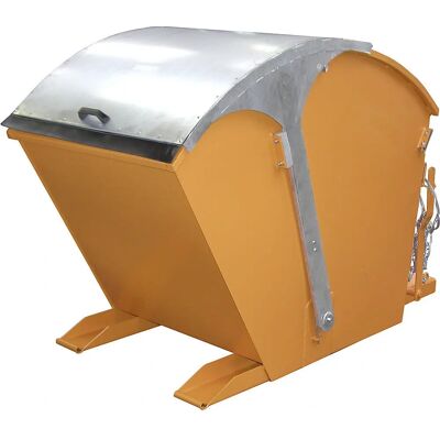 Eurokraft pro Contenedor inclinable con tapa redonda - Contenedor de almacenamiento Eurokraft pro Contenedor inclinable con tapa redonda - Contenedor de almacenamiento