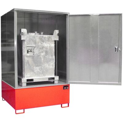 Bauer Gefahrstoff-Schrank GS-4, abschließbar, für max. 1x1000l IPC, Feuerrot Bauer Gefahrstoff-Schrank GS-4, abschließbar, für max. 1x1000l IPC, Feuerrot
