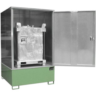 Bauer Gefahrstoff-Schrank GS-4 - abschließbar, für 1000l IPC, Resedagrün Bauer Gefahrstoff-Schrank GS-4 - abschließbar, für 1000l IPC, Resedagrün