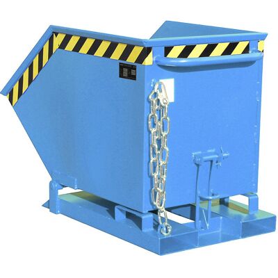 Eurokraft pro Abfallbehälter - 0,25 m³, Stahl, Blau RAL 5012 Eurokraft pro Abfallbehälter - 0,25 m³, Stahl, Blau RAL 5012