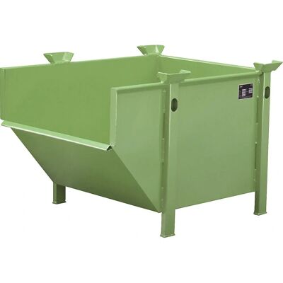 Eurokraft pro Stahlblechbehälter - 0,5m³ - Stahl - Blau RAL 5010 Eurokraft pro Stahlblechbehälter - 0,5m³ - Stahl - Blau RAL 5010