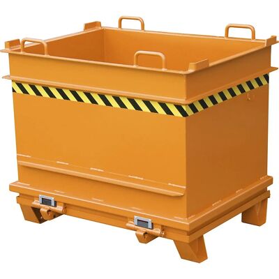 Contenedor de almacenamiento Eurokraft pro - 1 m³, 2000 kg, Acero, RAL 2000 Contenedor de almacenamiento Eurokraft pro - 1 m³, 2000 kg, Acero, RAL 2000