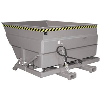 Conteneur basculant XXL Eurokraft pro - 3m³, hydraulique, gris - Publicité Conteneur basculant XXL Eurokraft pro - 3m³, hydraulique, gris - Publicité
