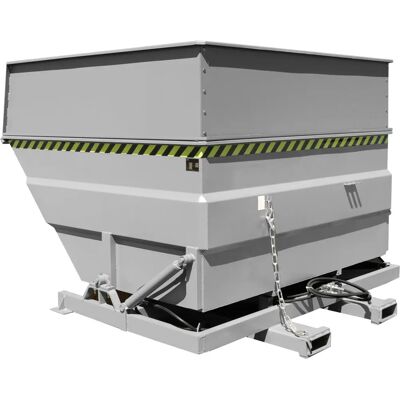 Conteneur basculant XXL Eurokraft pro - 5m³, hydraulique, gris - Publicité Conteneur basculant XXL Eurokraft pro - 5m³, hydraulique, gris - Publicité