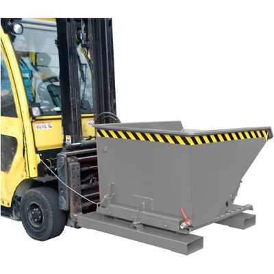 Bauer S3S 600 - Conteneur à copeaux avec fonction de basculement à 3 côtés - Peint Bauer S3S 600 - Conteneur à copeaux avec fonction de basculement à 3 côtés - Peint
