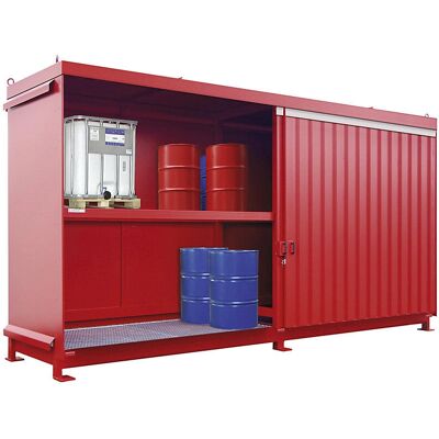 Eurokraft pro Gefahrstoffbehälter - 8 x 1000L, Rot Eurokraft pro Gefahrstoffbehälter - 8 x 1000L, Rot